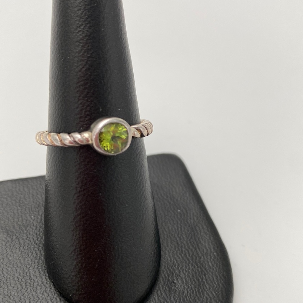 Sterling Silver peridot ring. Stamped 925. Brand new.